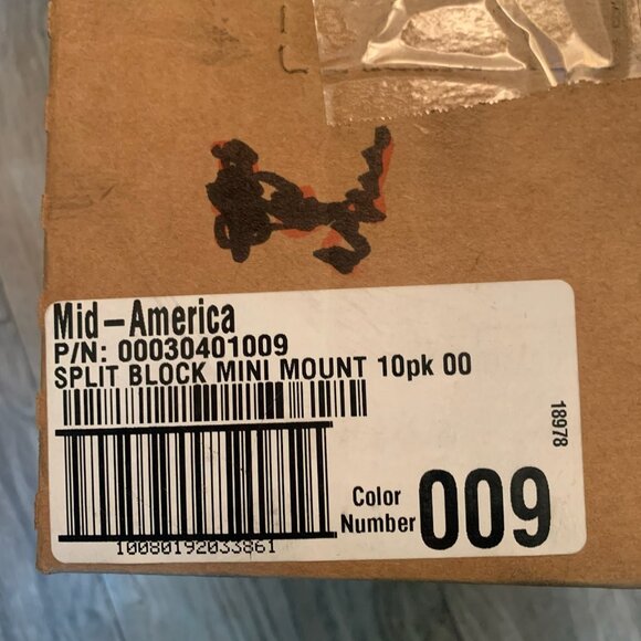 NEW 10 Pack New Mid America Split Block Mini Mount FEDERAL BROWN 009 00030401009 - Picture 4 of 5
